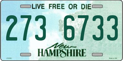 NH license plate 2736733
