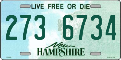 NH license plate 2736734