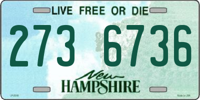 NH license plate 2736736