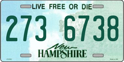 NH license plate 2736738