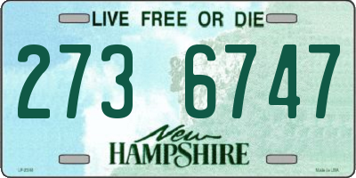 NH license plate 2736747