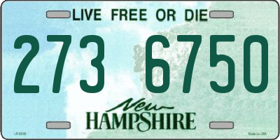 NH license plate 2736750