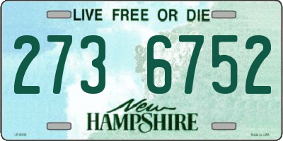 NH license plate 2736752