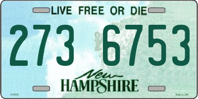 NH license plate 2736753