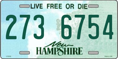 NH license plate 2736754