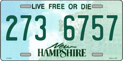 NH license plate 2736757