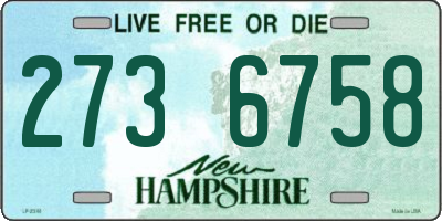 NH license plate 2736758