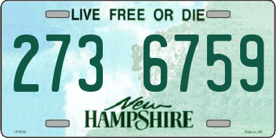 NH license plate 2736759