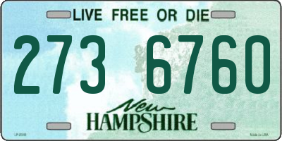 NH license plate 2736760