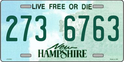 NH license plate 2736763