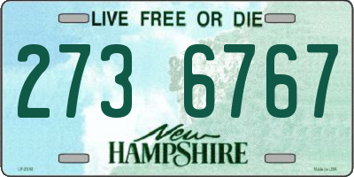 NH license plate 2736767