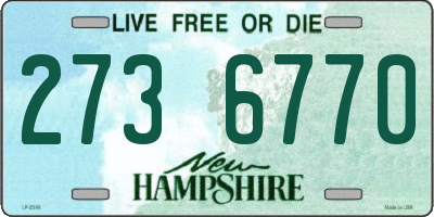 NH license plate 2736770