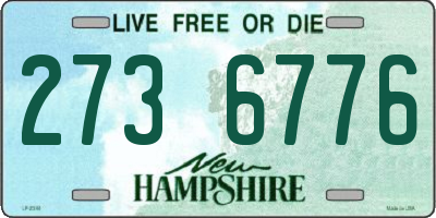 NH license plate 2736776