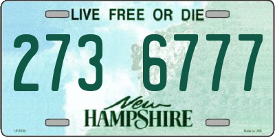 NH license plate 2736777