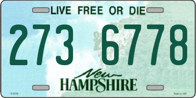 NH license plate 2736778