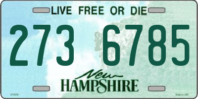 NH license plate 2736785