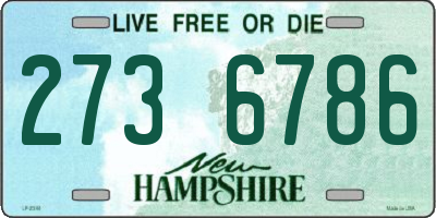 NH license plate 2736786