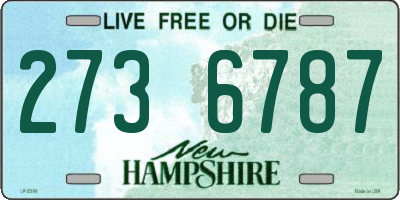 NH license plate 2736787