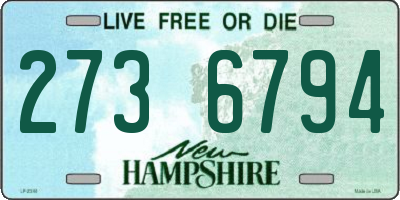 NH license plate 2736794