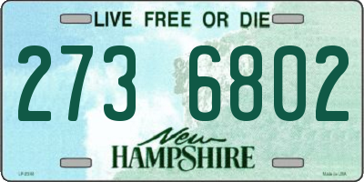 NH license plate 2736802