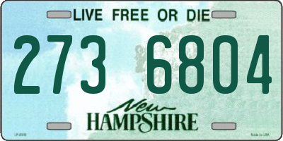 NH license plate 2736804