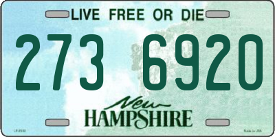 NH license plate 2736920