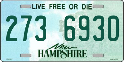 NH license plate 2736930