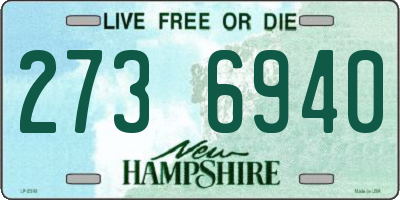 NH license plate 2736940