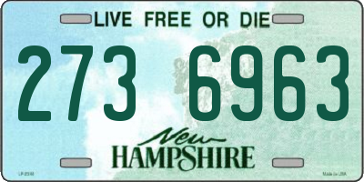 NH license plate 2736963
