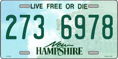NH license plate 2736978