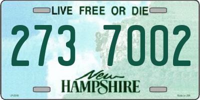 NH license plate 2737002