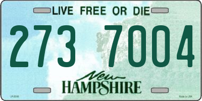 NH license plate 2737004
