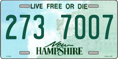 NH license plate 2737007