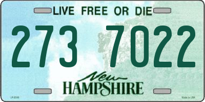 NH license plate 2737022