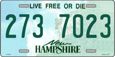 NH license plate 2737023