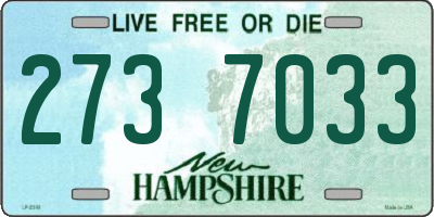 NH license plate 2737033