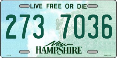 NH license plate 2737036