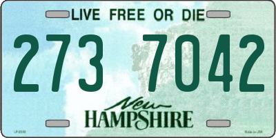 NH license plate 2737042