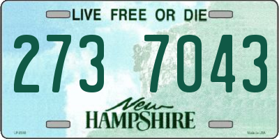 NH license plate 2737043