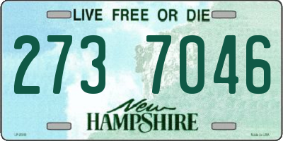 NH license plate 2737046