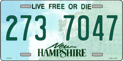 NH license plate 2737047