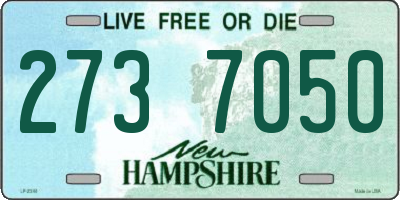 NH license plate 2737050