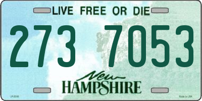 NH license plate 2737053