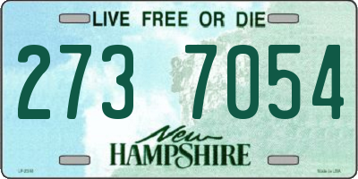 NH license plate 2737054