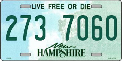 NH license plate 2737060