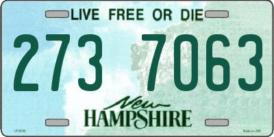 NH license plate 2737063