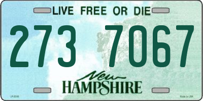 NH license plate 2737067