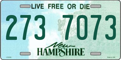 NH license plate 2737073