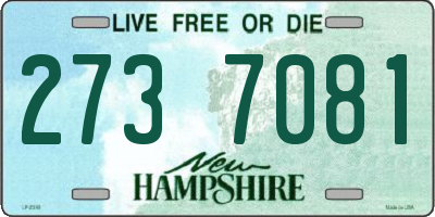 NH license plate 2737081