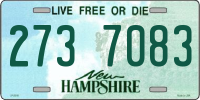 NH license plate 2737083